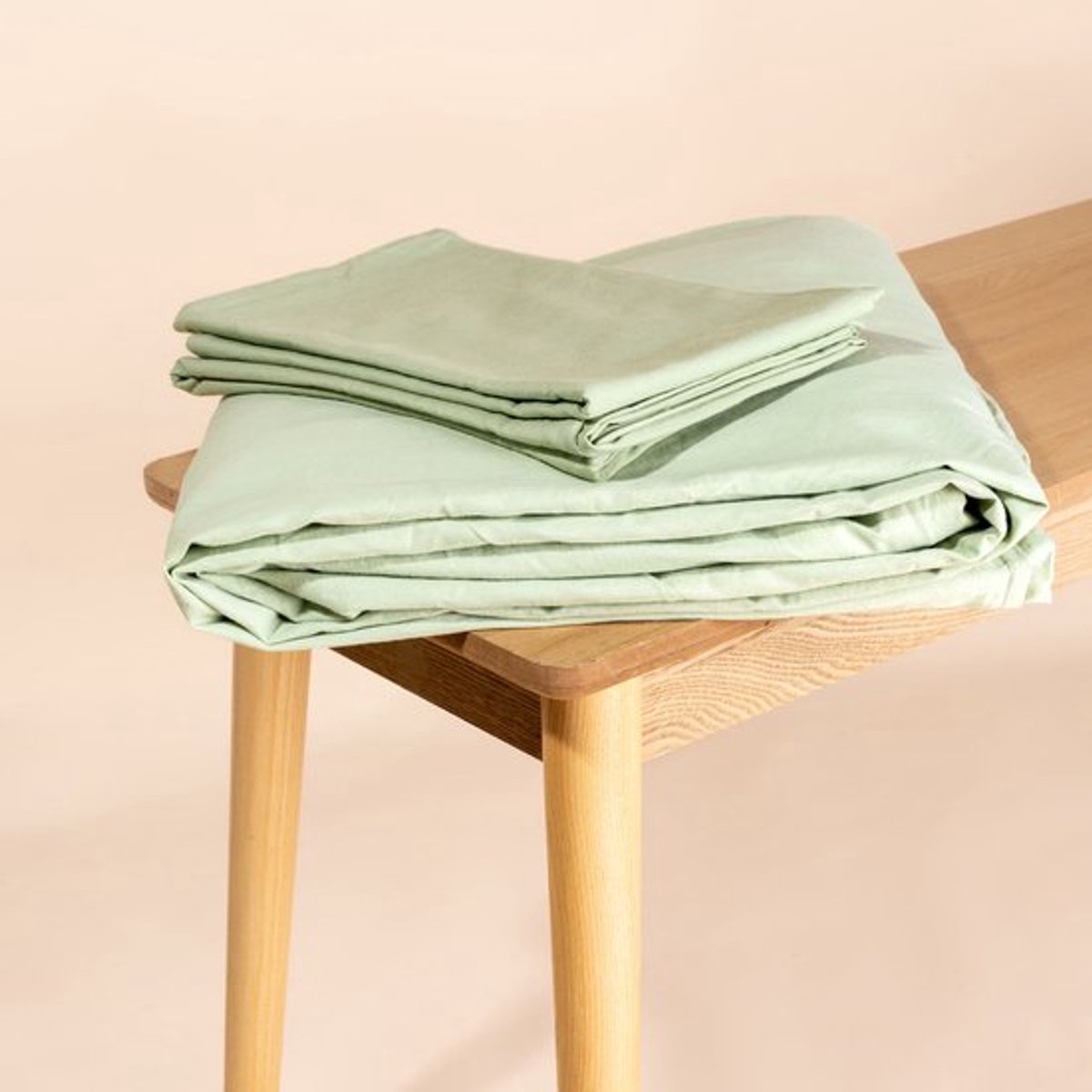 Novaline katoenen beschermhoes - Groen - 2x kussenslopen - Weighted blanket - Verzwaringsdeken - Dekbed - Volwassenen - 2 persoons - Wasbaar - Ventilerend - 240 x 220cm