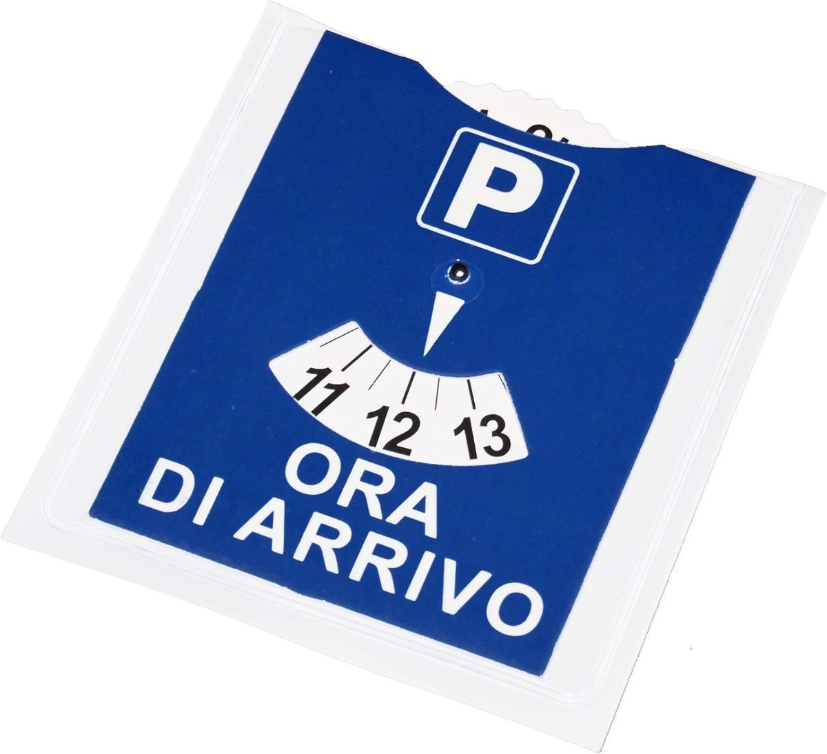 Parkeerschijf Aankomsttijd - Karton - 100 x 77 mm - Transparant PVC - Voor Auto's