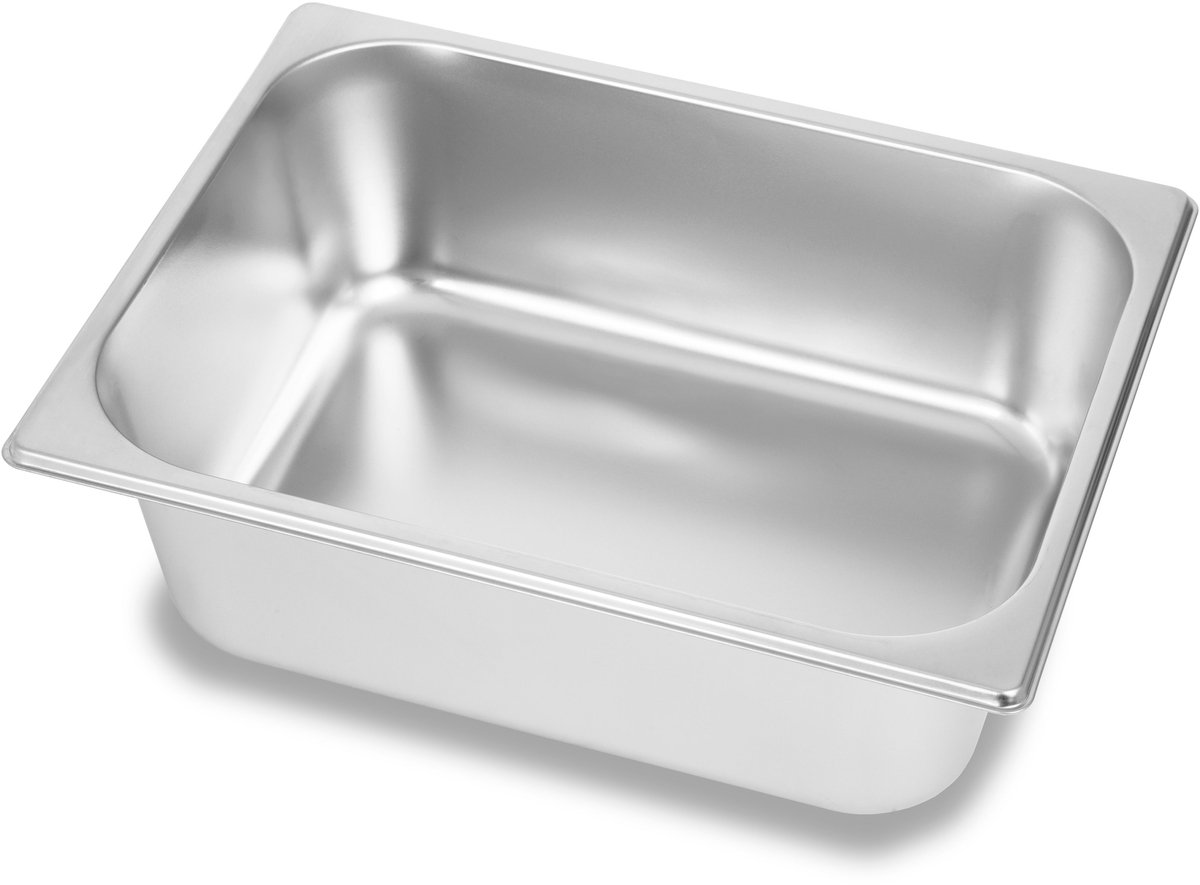 VERTES GN-bak 1/2 Gastronorm (roestvrij staal, 100 mm diep, hygiënisch, roestvrij, krasbestendig, temperatuurbestendig van -40° tot +300°C, geschikt voor bain-marie en veelzijdig gebruik in de horeca)