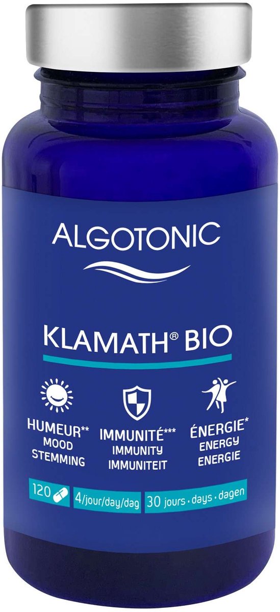 100% Pure Organische Klamath Capsules - Voedingssupplement - 120 Stuks - 30 Dagen Kuur
