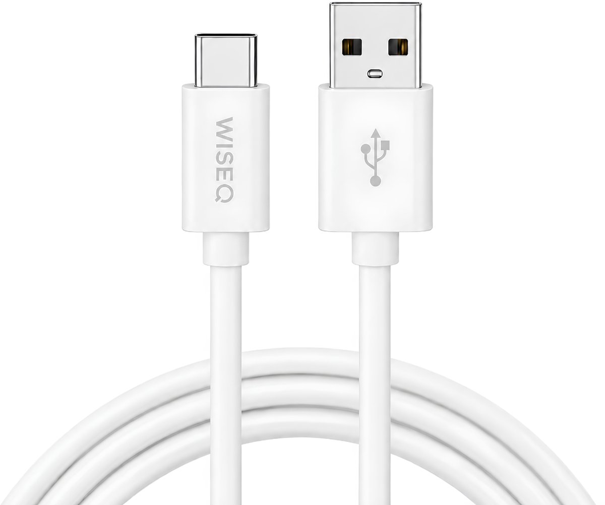 Bol.com WiseQ - USB naar USB C Kabel - Fast Charge - Datakabel - Oplaadkabel - 1 Meter - Wit aanbieding