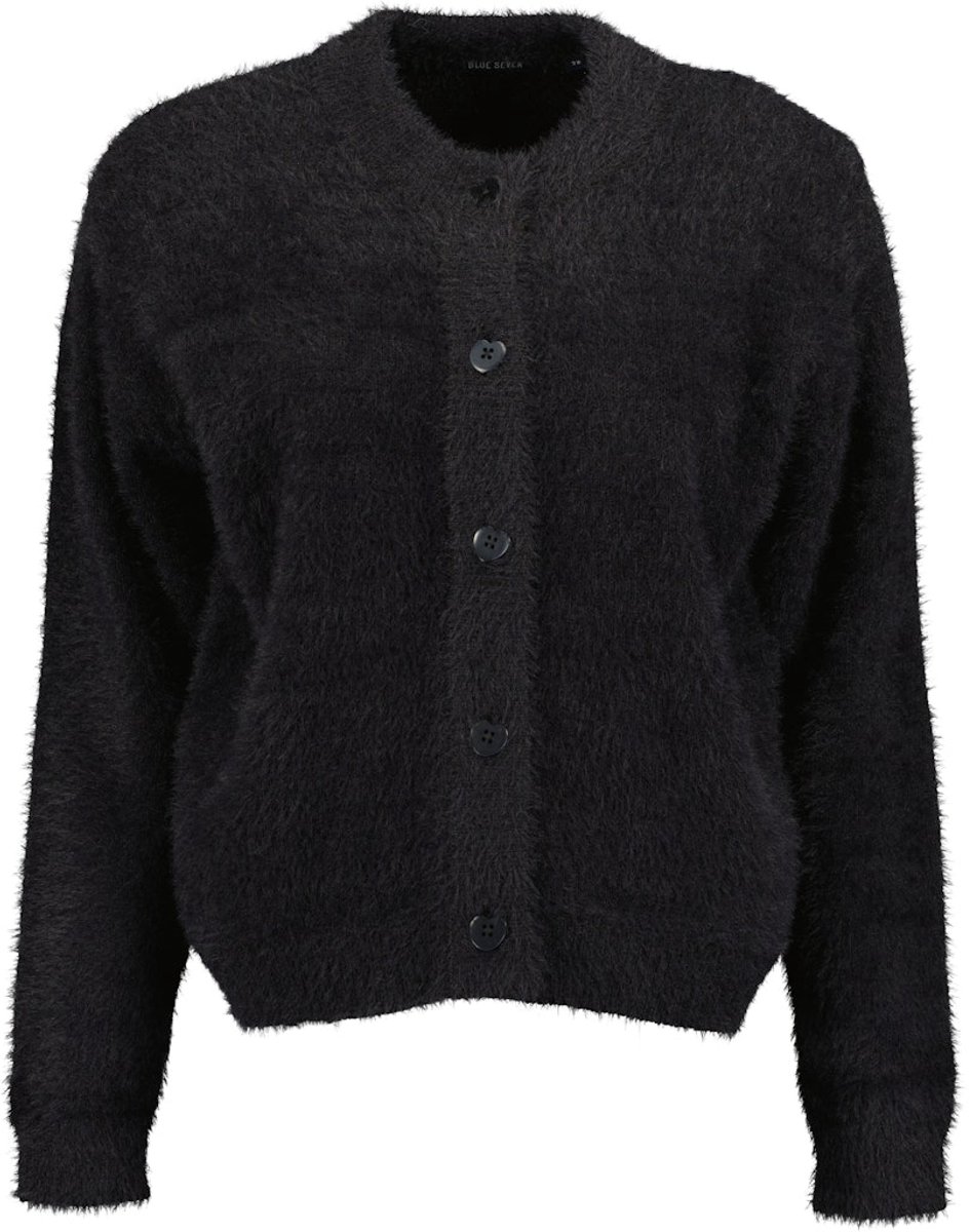 Blue Seven - dames - Vest 248136 zwart knopen Blue Seven - maat 42