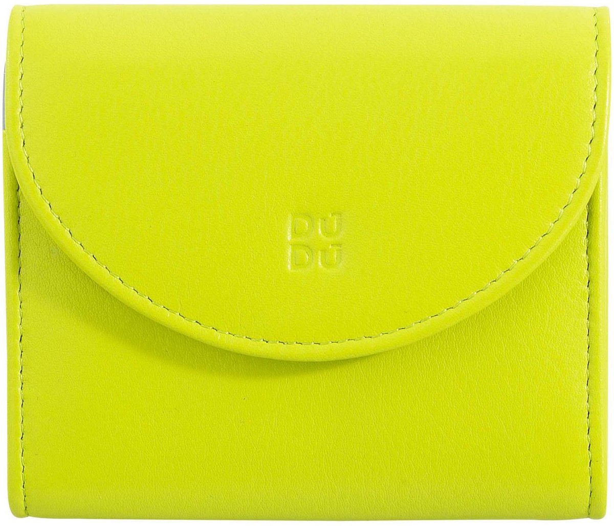 DuDu Malaga Portemonnee RFID-bescherming Leder 10 cm - Dames - Horizontaal - lime