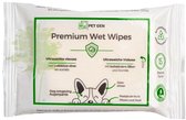 TraumaPet Premium Wet Wipes Hond & Kat – Vochtige Doekjes met Colloïdaal Zilver – Bij Vuil, Geur & Irritatie rond Ogen, Oren en Poten – 15 stuks