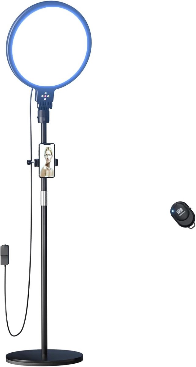 Grote Ringlamp - Aluminium - Professionele Verlichting - Verstelbaar Statief - Voor Fotografie en Videoproducties