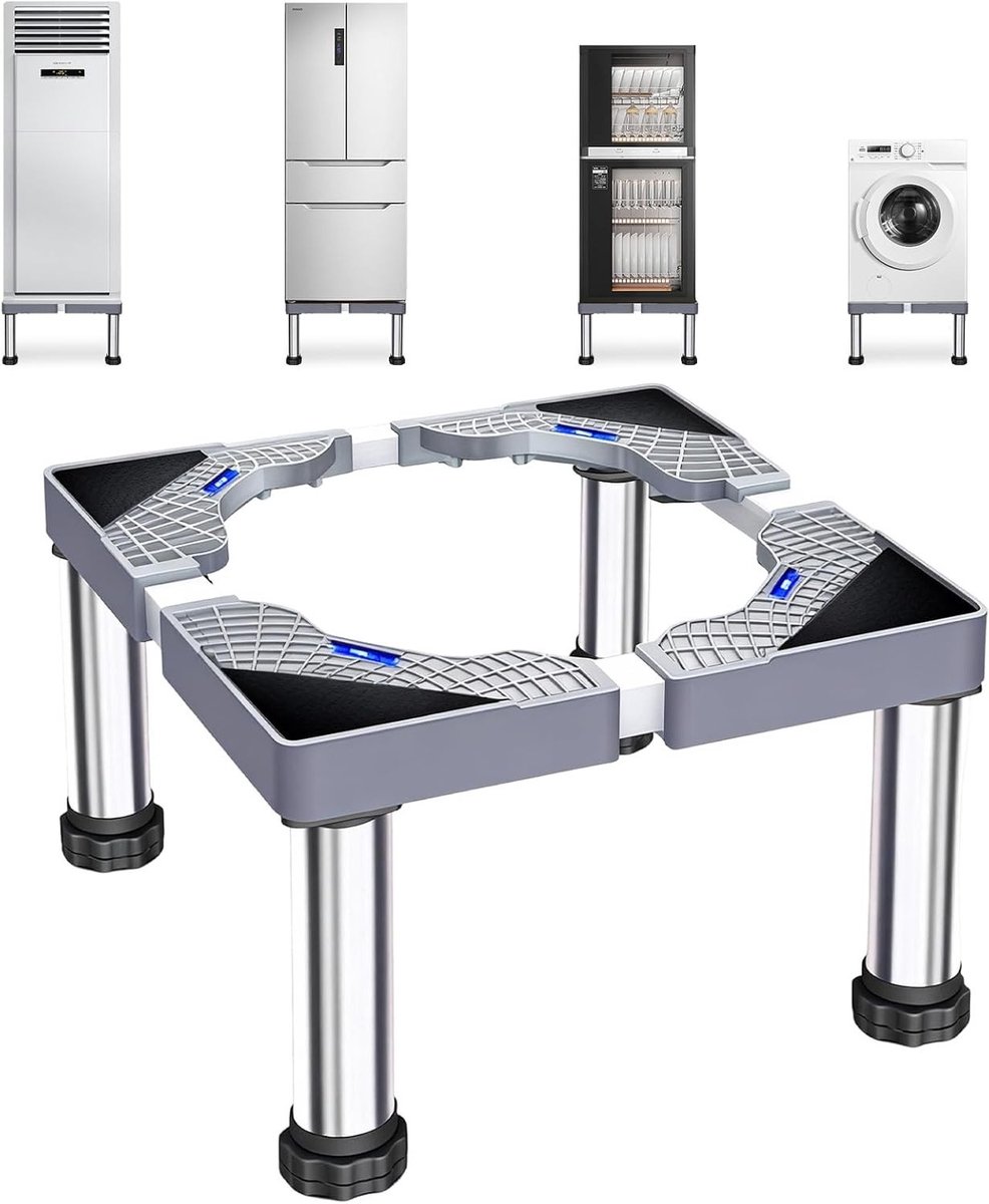 SnelShoppen - Universele Wasmachine Basis - Verstelbare Pedestal voor Wasmachine, Koelkast, Droger en Vrieskast - Maximaal 300kg - 39.9-60cm Breed en
