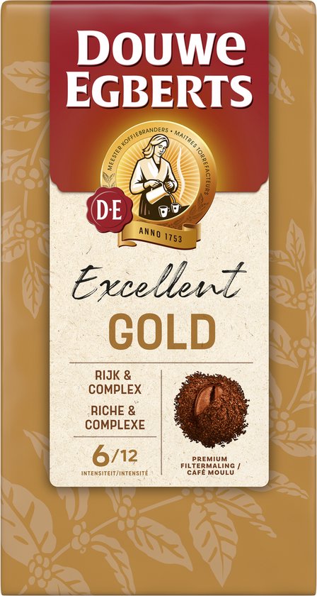 Douwe Egberts Excellent Gold Aroma Variaties Filterkoffie - Intensiteit 6/12 - 6 x 500 gram