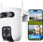 EZVIZ C9c Dual - Buiten Beveiligingscamera - 2K+2K Dual Lens - AI Persoons- en Voertuigdetectie - Automatische Tracking - Kleuren Nachtzicht - Tweeweg Audio - Wi-Fi 6