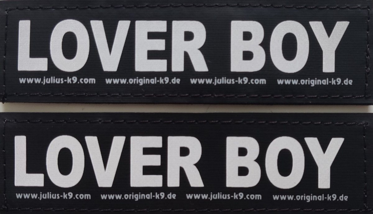 Julius K9 Tekstlabel – Loverboy klein