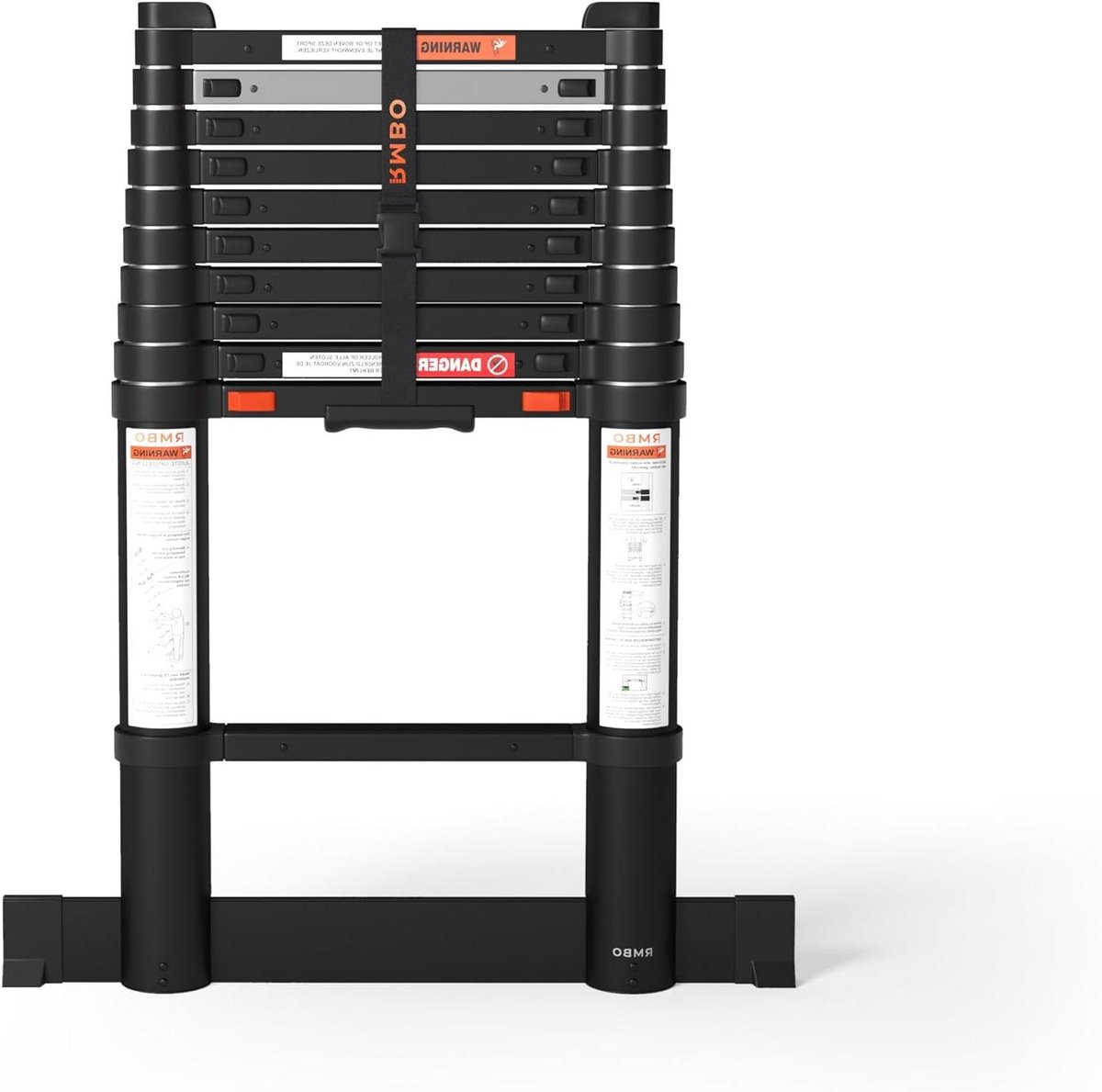 Telescopische Ladder - Uitschuifbare Ladder - Klus Hoogte - Soft Closing Systeem - 320 cm - Zwart