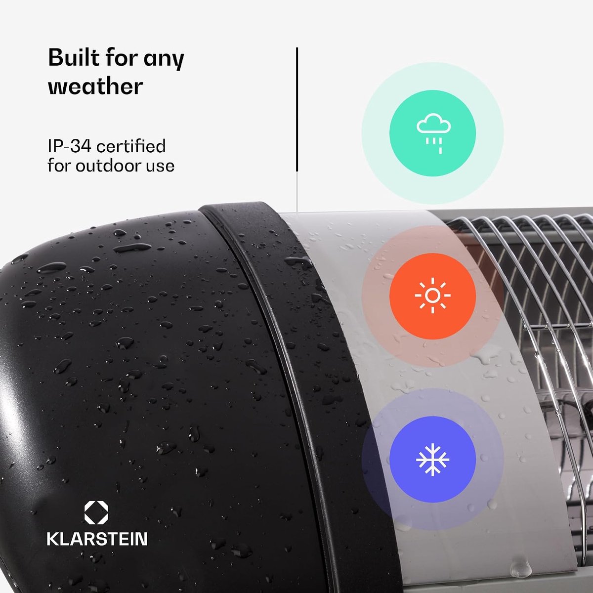 Infrarood warmtestraler - Terrasverwarmer - Comfortabel buiten - In hoogte verstelbaar - Tot 197 cm - Zilver – foto 6