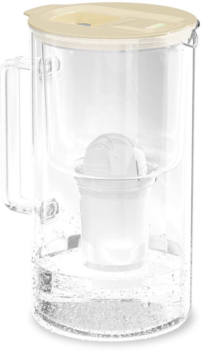 Waterfilterkan 2 liter - Glazen waterfilter karaf - LED-indicator - Gezond en smaakvol water - ShopVlot