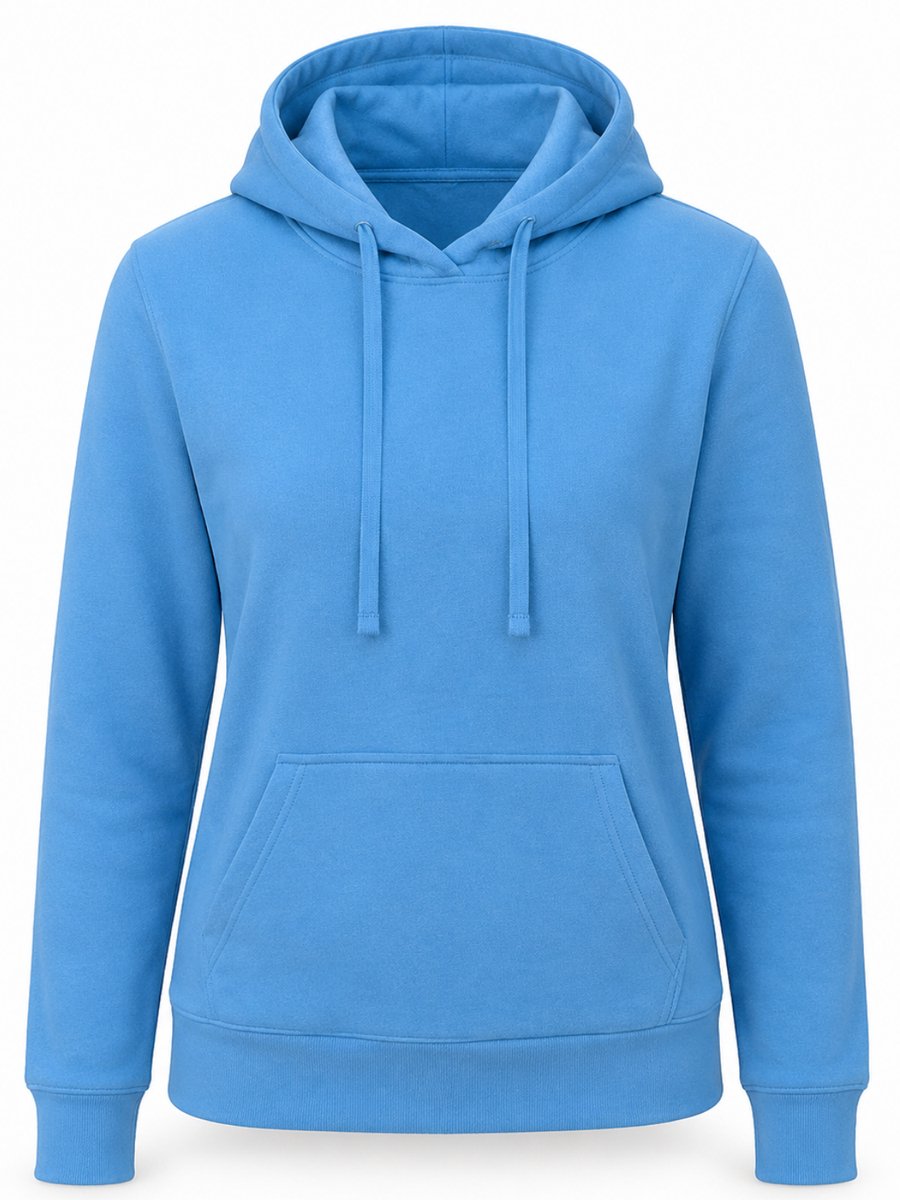 Trui Dames - Hoodie Dames - Blauw - Sweatshirt met Capuchon - Maat S