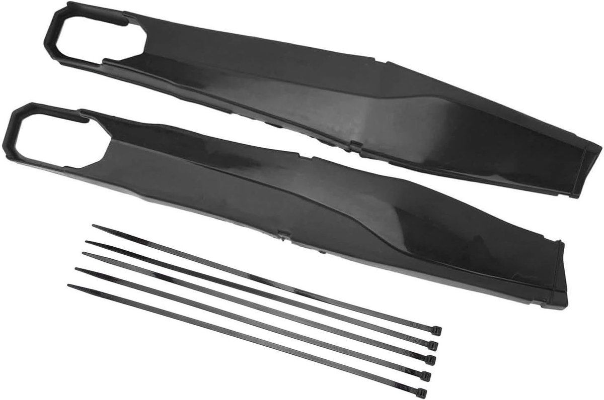 1 Paar Swingarm Guards voor Motocross en Enduro Bescherming Links en Rechts in Zwart voor ExC 125 200 250 300 350 400 450 500