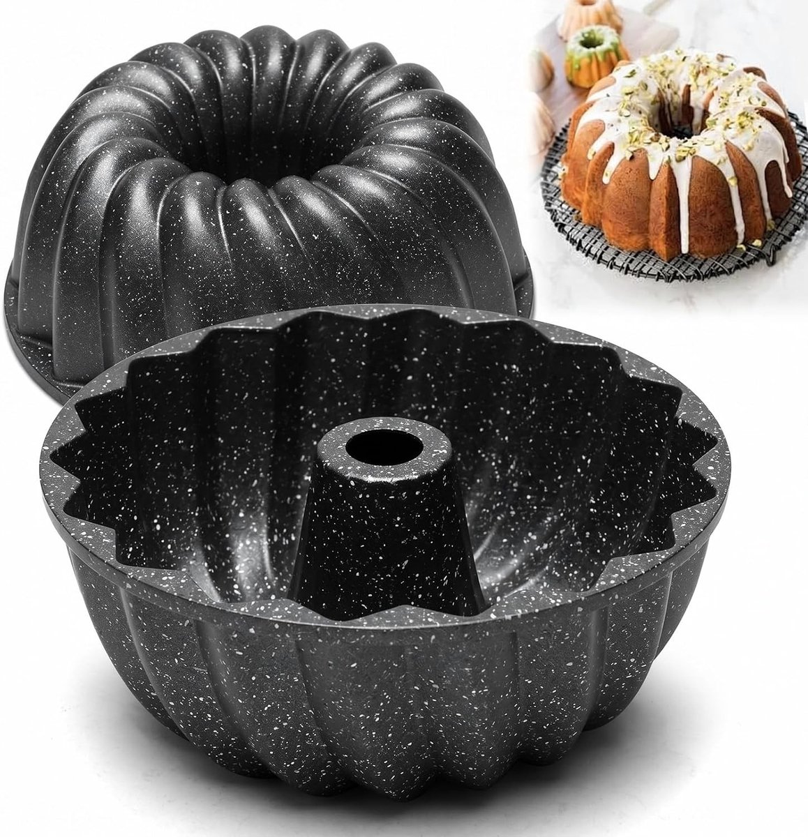 Moderne Gugelhupvorm van Aluminium met Antiaanbaklaag voor Taarten en Gebak, Perfect voor Feestdagen en Speciale Gelegenheden
