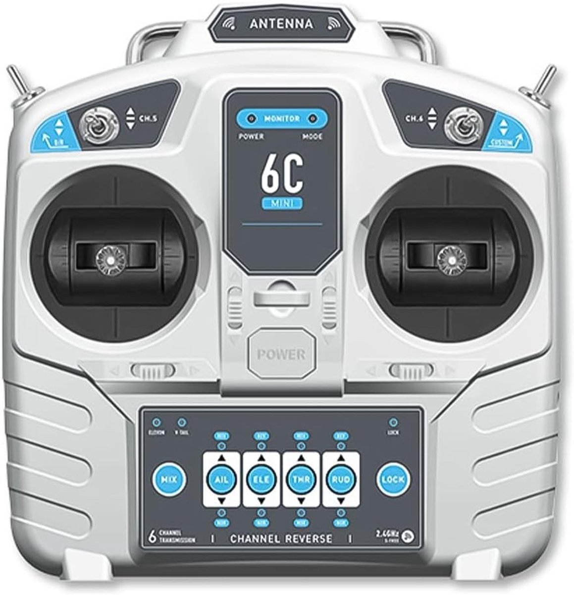 RC Controller en Ontvanger Kit 2.4GHz 6CH voor FPV Racing Quadcopter, Auto en Boot - Geschikt voor Beginners en Ervaren Piloten