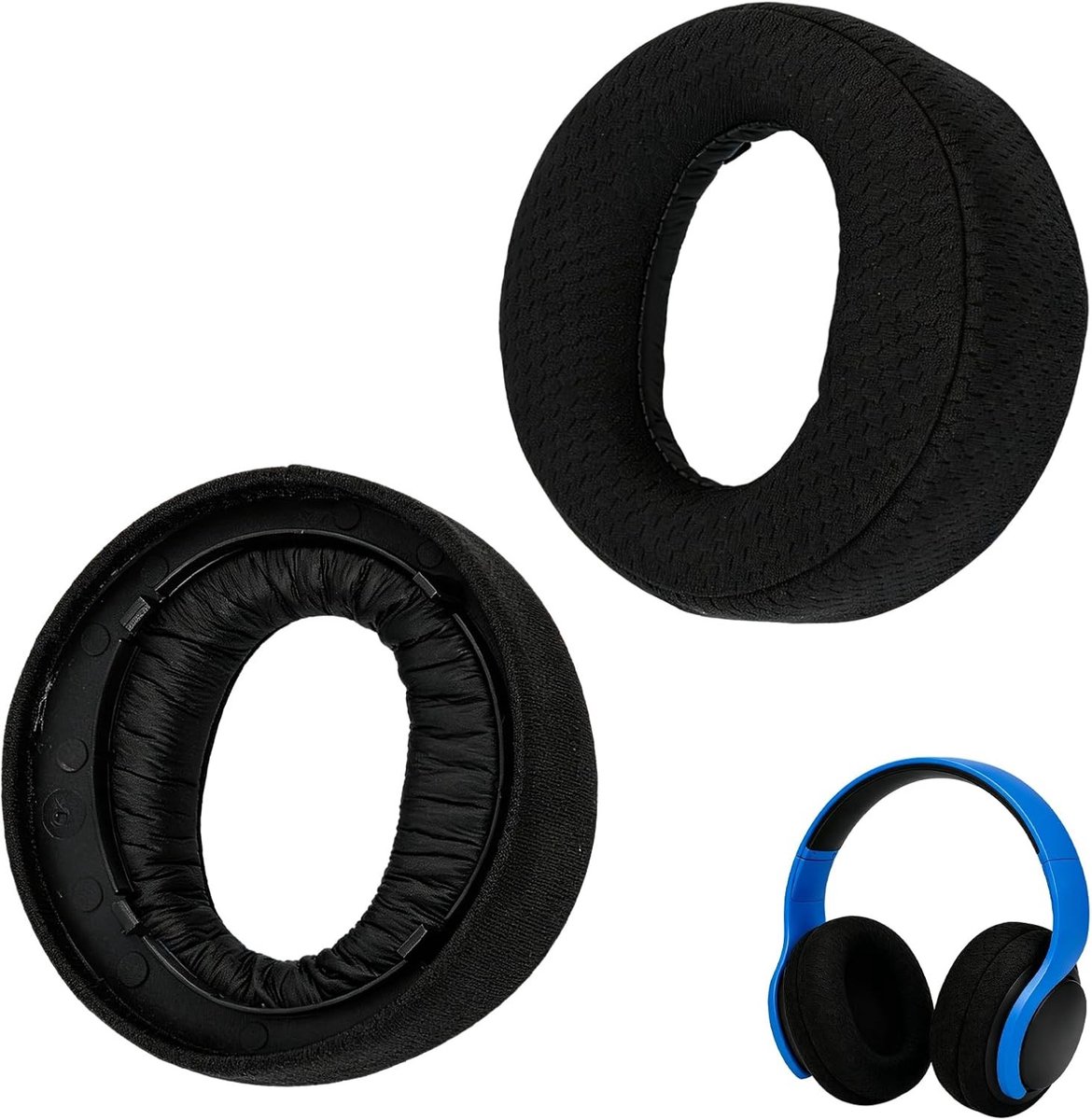 Comfortabele oorschelpen voor PS5 gaming, ruisonderdrukkend en verkoelend, elegante bescherming, zwart, perfect voor lange speelsessies