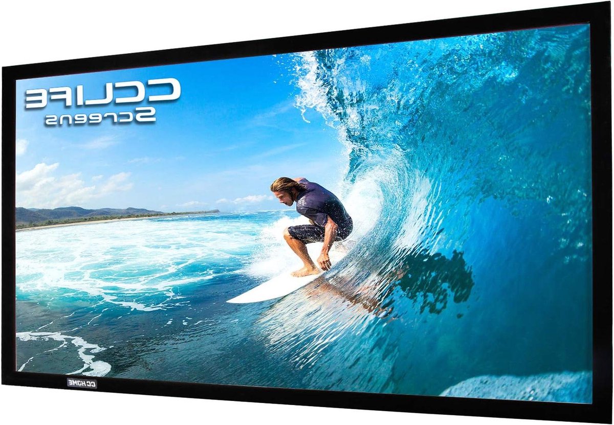Projectiescherm met Frame - Thuisbioscoop Scherm - Film Avond - Hoog Contrast Frame - 100 inch 16:9 - Mat Wit