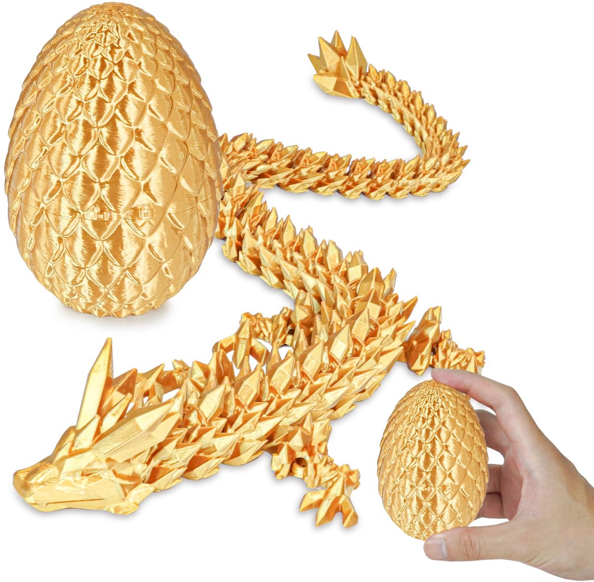 Verrassingsdrakenei met draak aan de binnenkant – cadeaus voor kinderen en volwassenen, 3D-geprint fidgetspeelgoed - ShopVlot