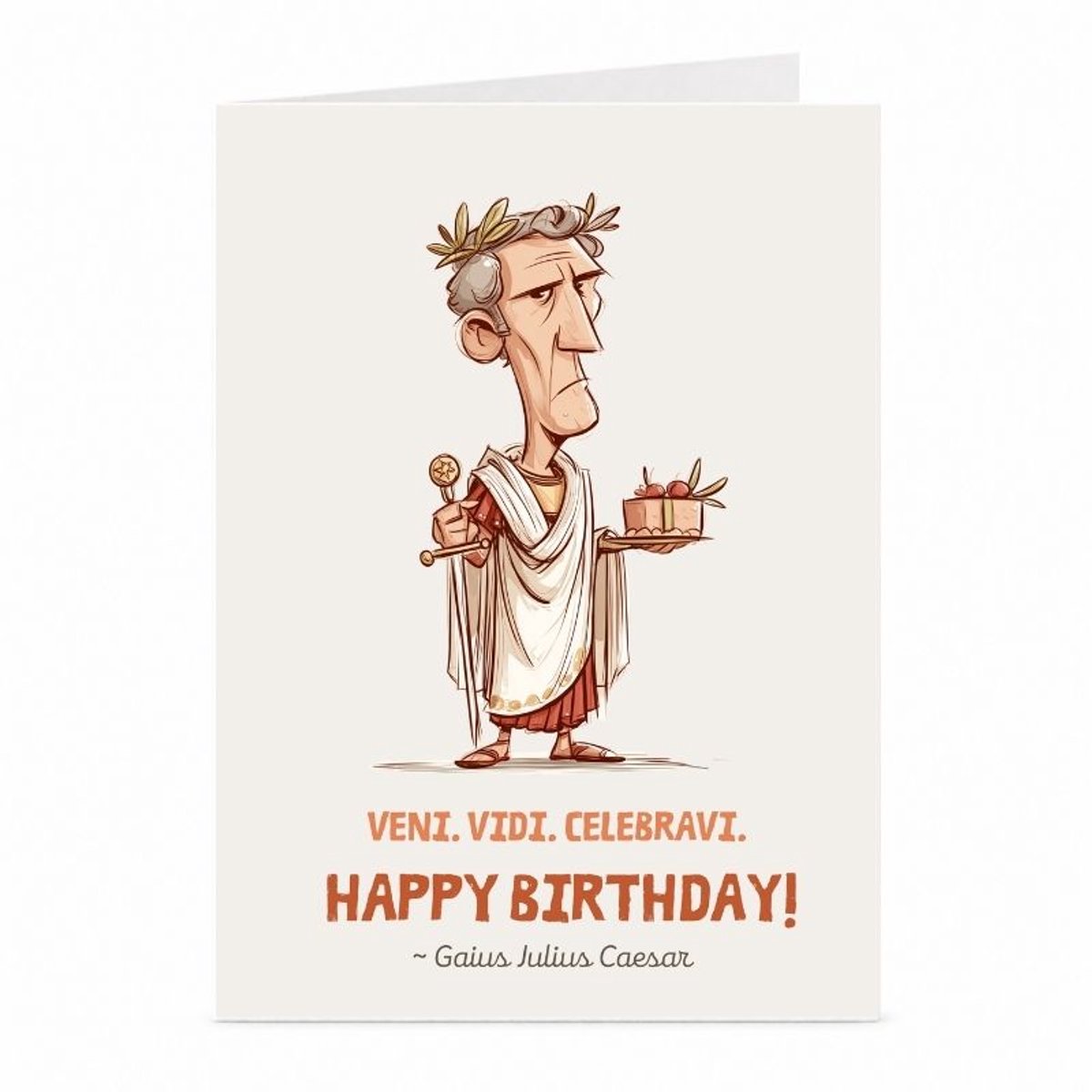Julius Caesar - Verjaardagskaart - JustTheCardGuy - A6 met envelop