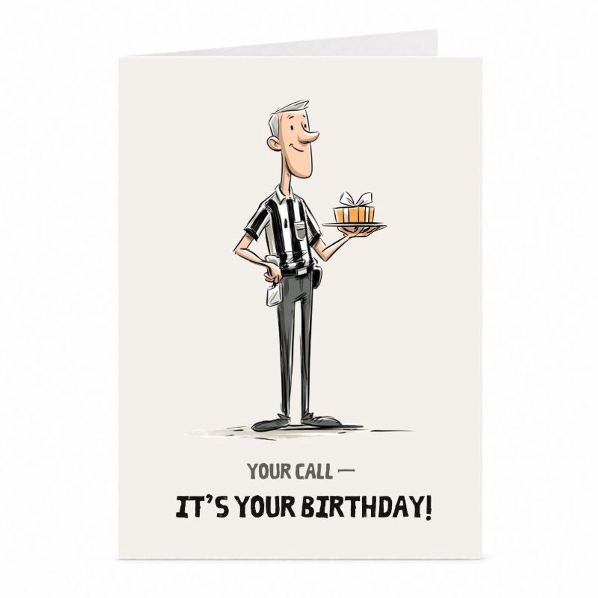 Scheidsrechter - Verjaardagskaart - JustTheCardGuy - A6 met envelop