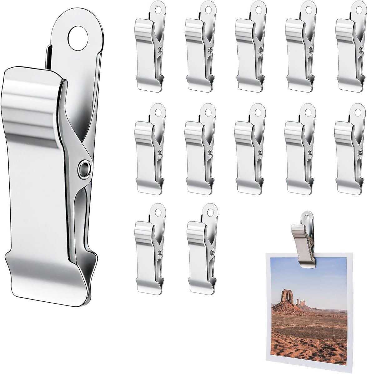 Metalen klemmen 1,3 cm breed - antislip miniklemmen - duurzaam en veelzijdig - ideaal voor foto's en knutselwerk - ShopVlot