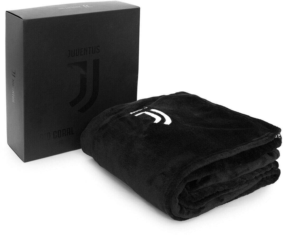 Plaid 130x160 cm - Coral Juventus F.C. - Zwart - Perfect voor cozy avonden - ShopVlot
