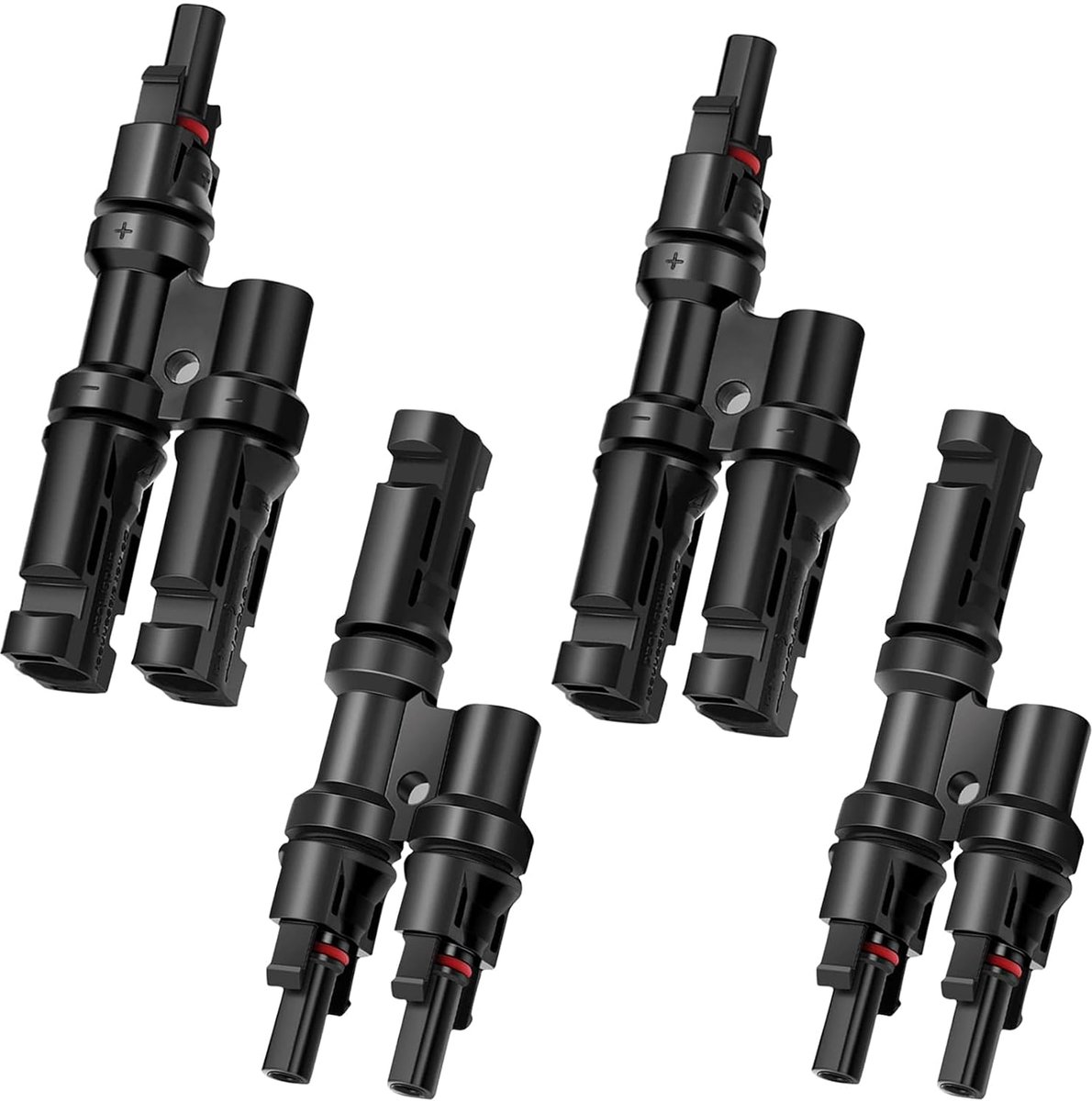 Y-connector voor Zonne-energie, PV Connector, IP67 Waterdicht, 2 Paar | Y PV-Stekker, Zonne-kabel Y-verdeler 6 mm², voor Parallelschakeling, Aftakbusjes, Zonnesteckers FMM+MFF