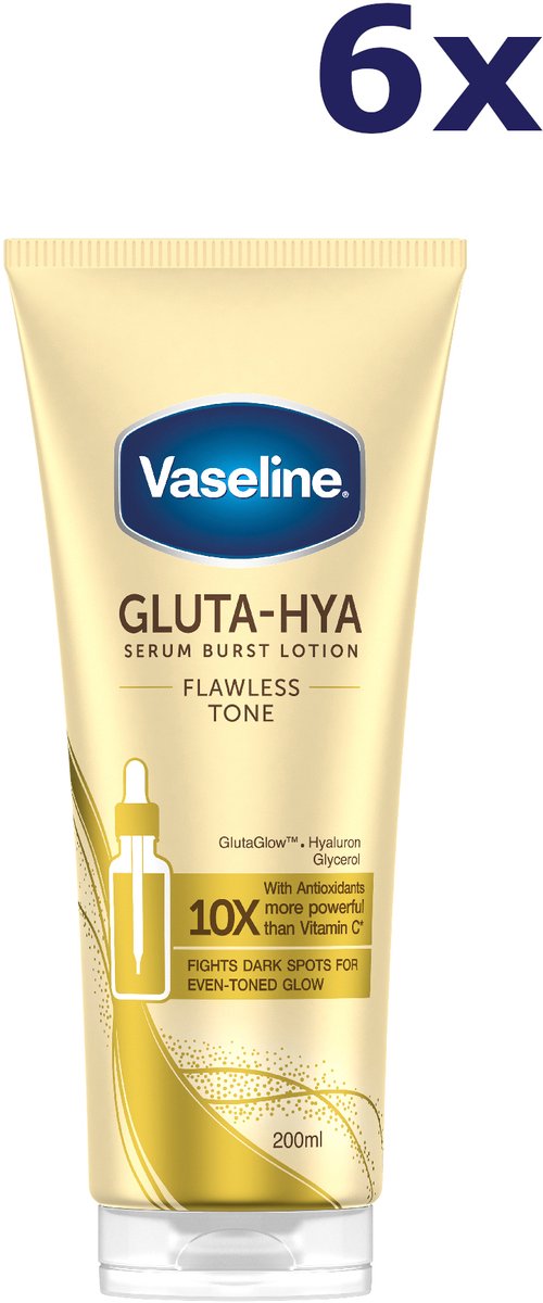 6x Vaseline Body serum - 200ml - Gluta-Hya - serum burst lotion - flawless tone