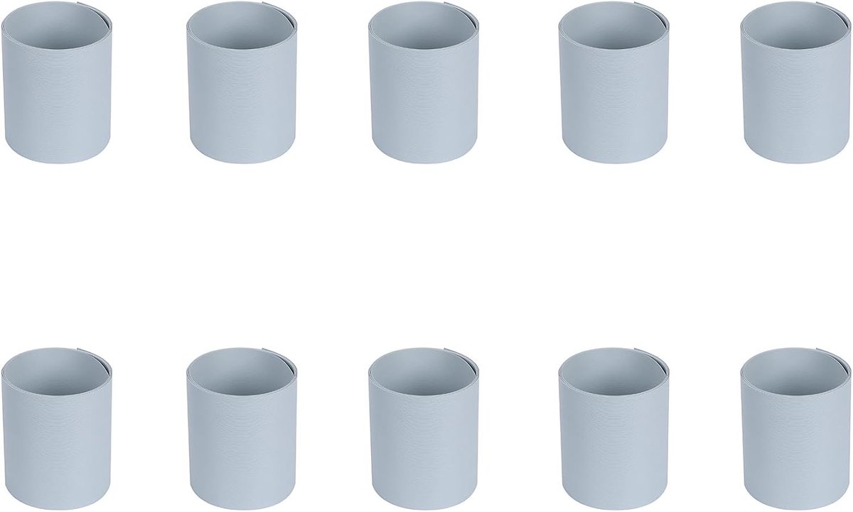 10 Stuks Hard PVC Weerstand Strips voor Dubbele Bar Matten 252 x 19 cm, Tuinafscheiding, Privacy Bescherming, RAL 7040 Grijs
