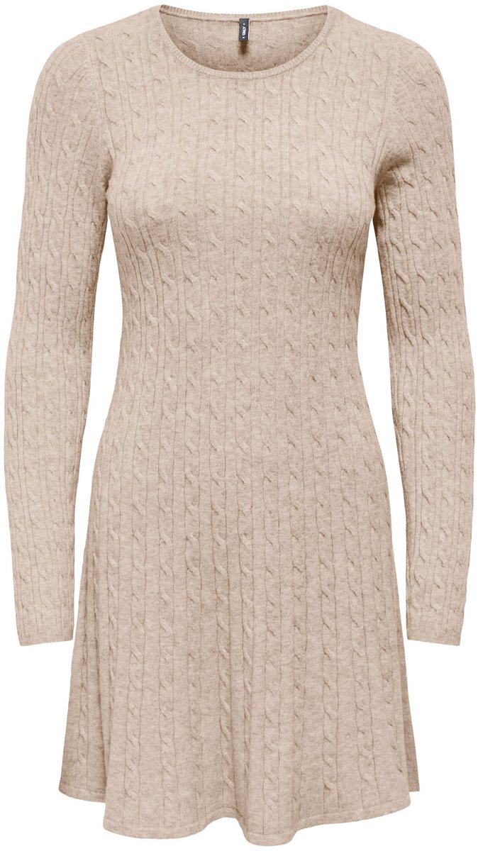 ONLY - ONLIBI LS O-NECK CABLE DRESS CC KNT - Dames - Mini jurken