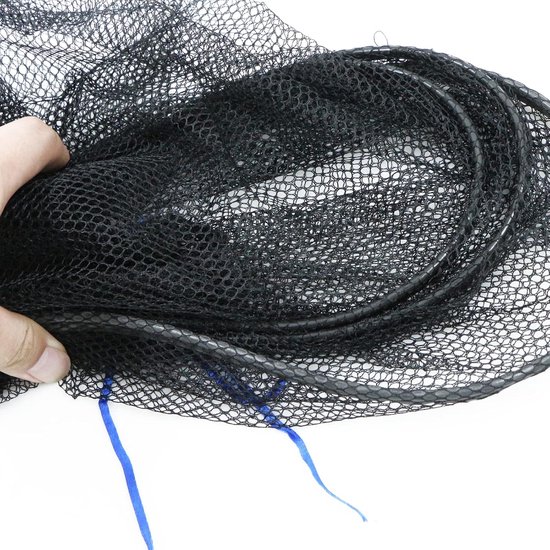 Opvouwbaar visnet - Schepnet garnalen - Vissen vangen - Met trekkoord - 82 cm lang - Zwart — afbeelding 2