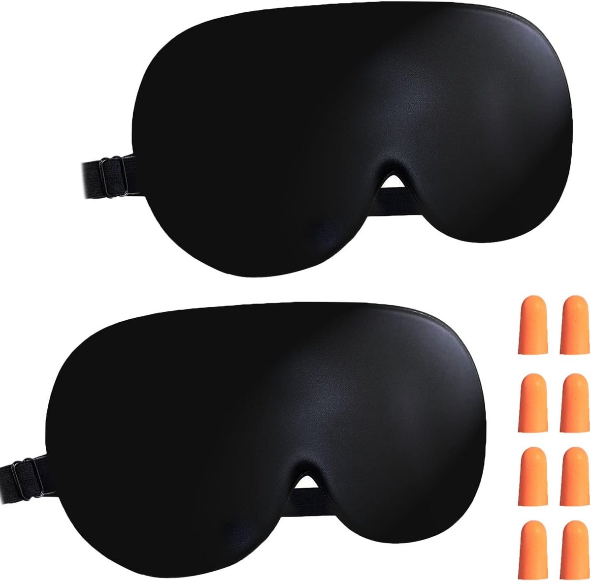 Slaapmasker 2 stuks - zijden oogmasker - verstelbare band - ideaal voor reizen - ShopVlot