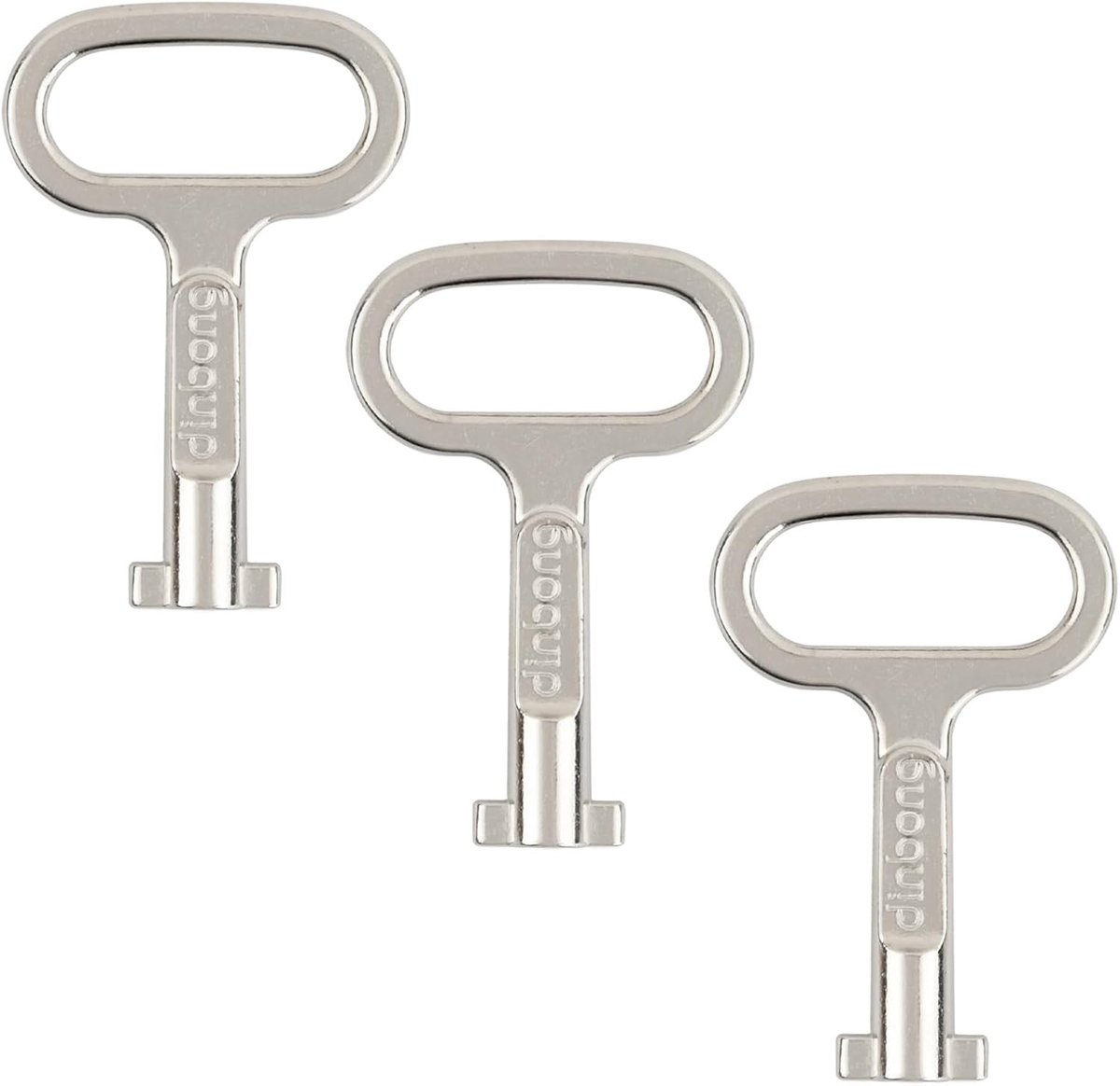 Schroefsleutel Set - Zinklegering - 3 Stuks - Universele Sleutels voor Ventielen en Meterkasten - Voor Thuis en Professioneel Gebruik