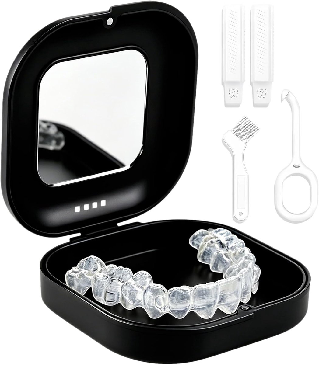 Ferula Dental Box met spiegel, gereedschap voor het verwijderen van borstels, draagbaar etui voor orthodontie, etui - ShopVlot