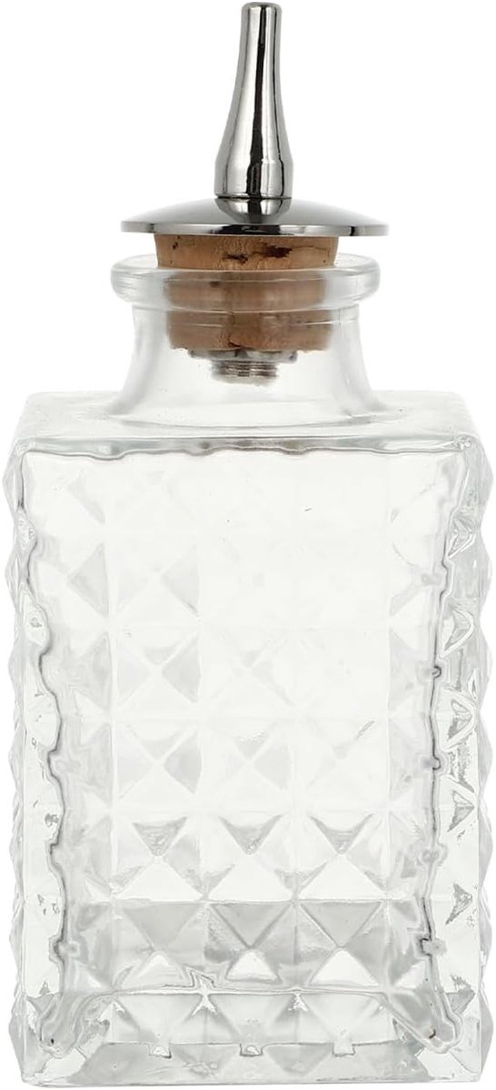Bitter Dispenser van Glas met Daskop voor Cocktails en Whisky - Perfect voor Thuisbar en Bartenders