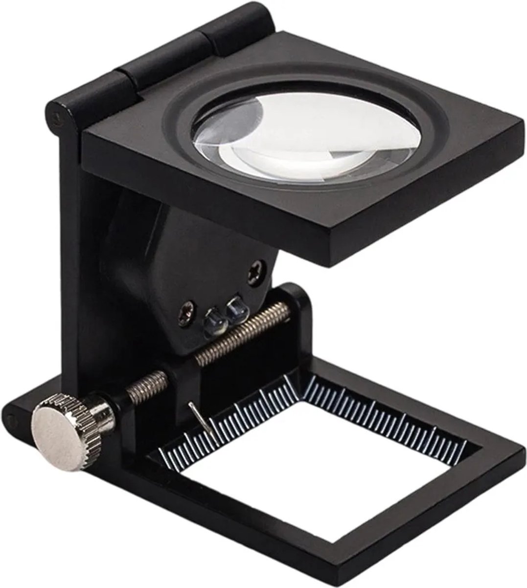 Vergrootglas Geschikt voor ledverlichting, opvouwbaar bureauvergrootglas, 2-in-1 spiegel