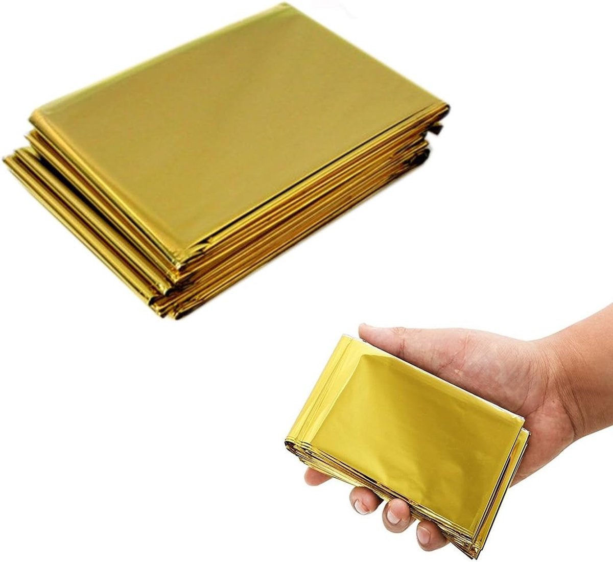 Emergency Thermal Deken - Goud - 130 x 210 cm - Waterdichte en Thermische Isolerende Deken - Voor Noodgevallen en Buitenactiviteiten