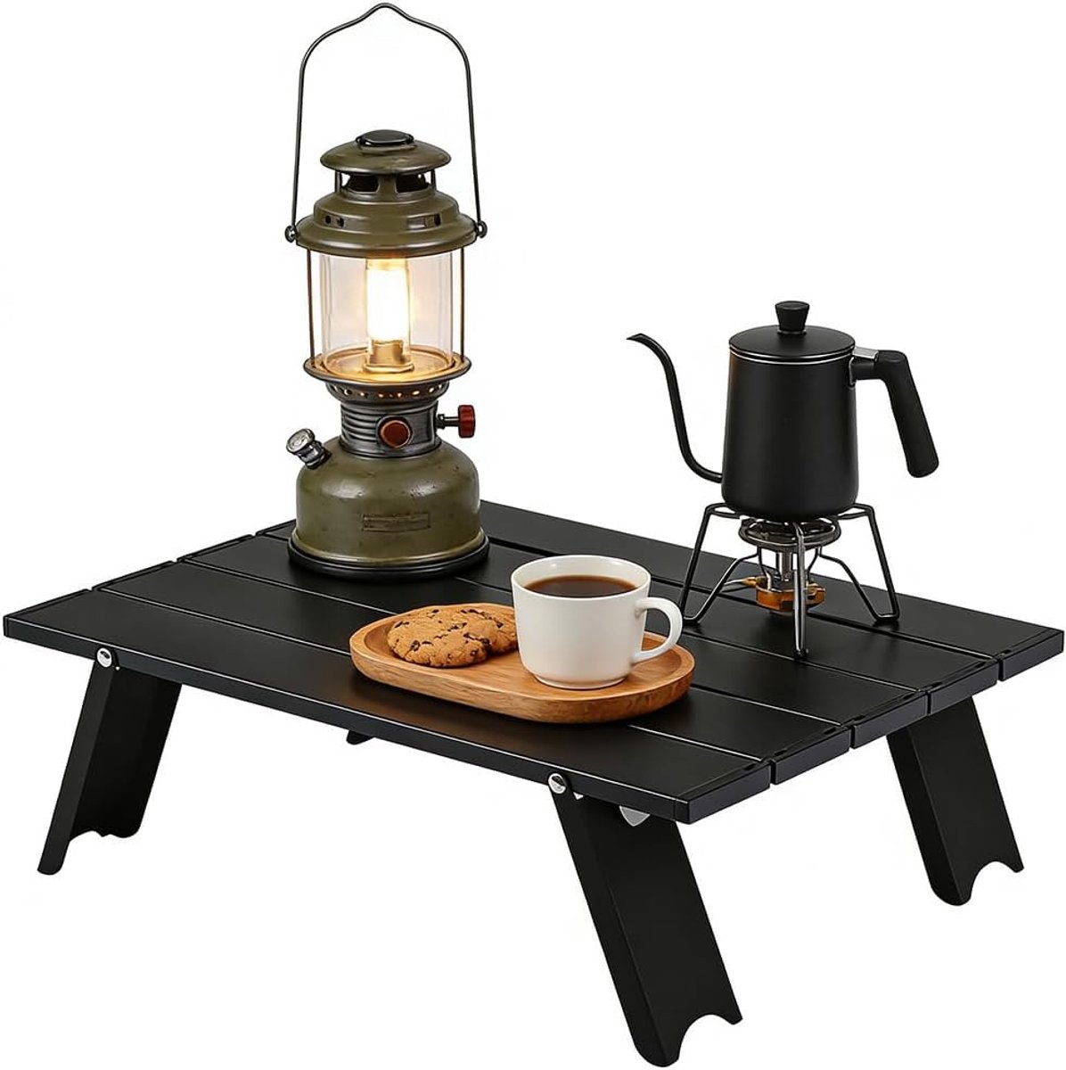 Campingtafel inklapbaar 39,5 x 29 x 12,5 cm - aluminium - draagbaar - ideaal voor de camping - ShopVlot