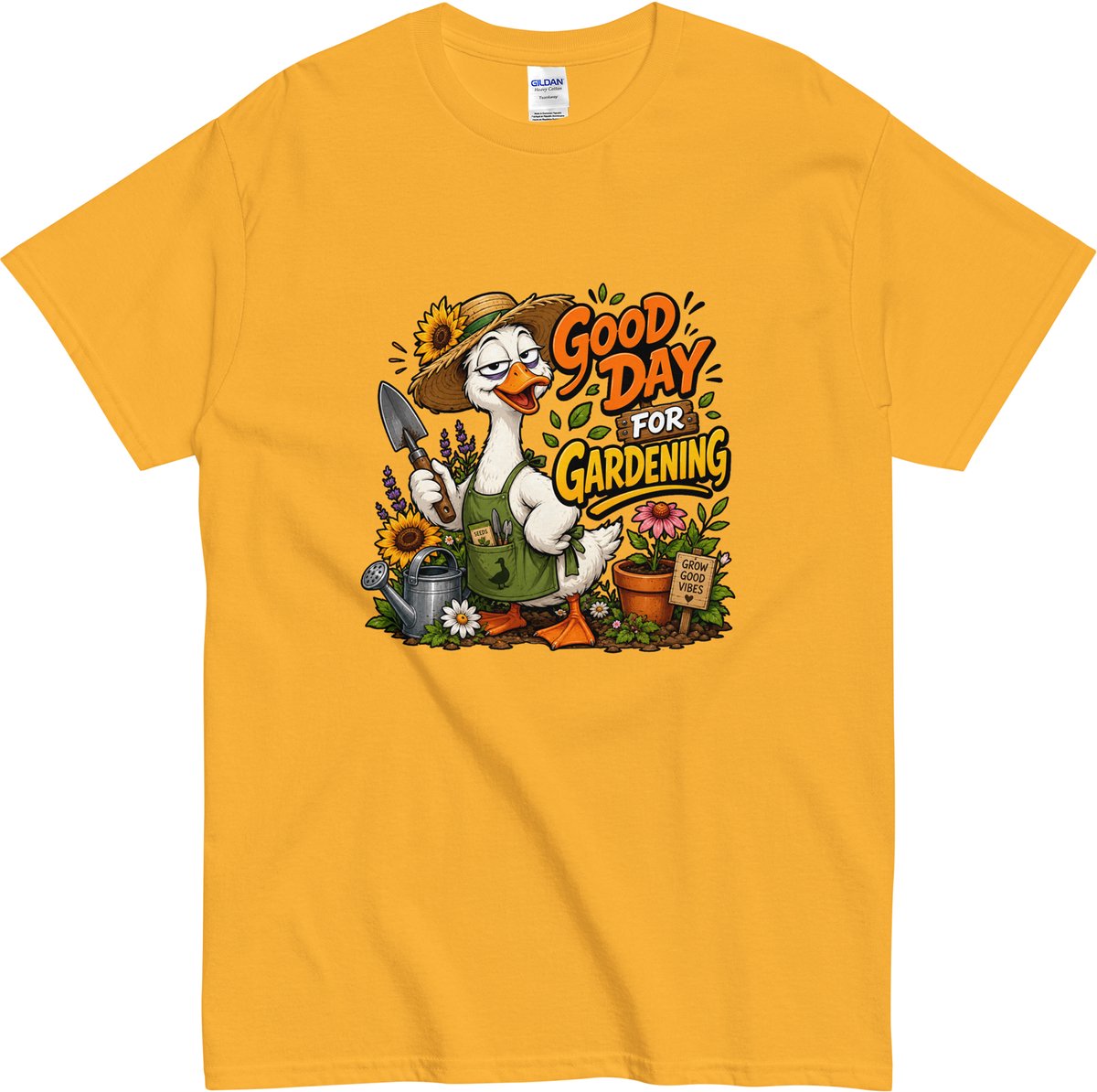 Grappig Heren en Dames T Shirt - Origineel Tuin Liefhebbers - Geel - S