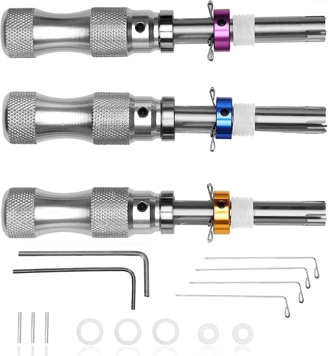 Set van Tubulaire Lock Picks van RVS voor het openen van Pijplocks - Ideaal voor Beginners en Professionele Slotensmedewerkers