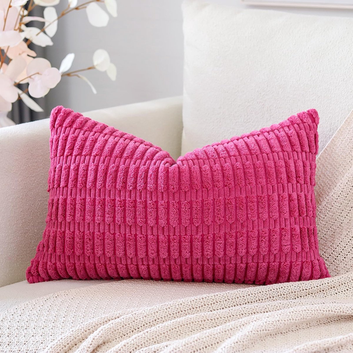 Kussenhoes 30 x 50 cm - Corduroy - Super zacht - Boho stijl voor decoratie - ShopVlot