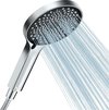 Moderne chroomkleurige douchekop met waterstralen, 3 sproeistanden.