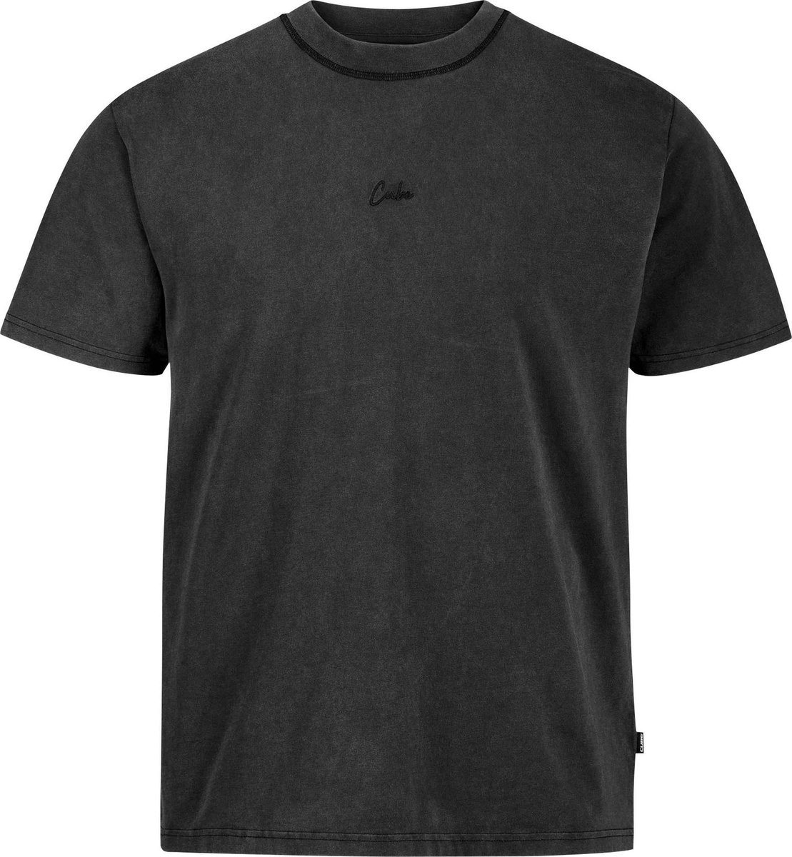 CUBE Organisch Fietsshirt SCRIPT GTY FIT WASHED GREY S