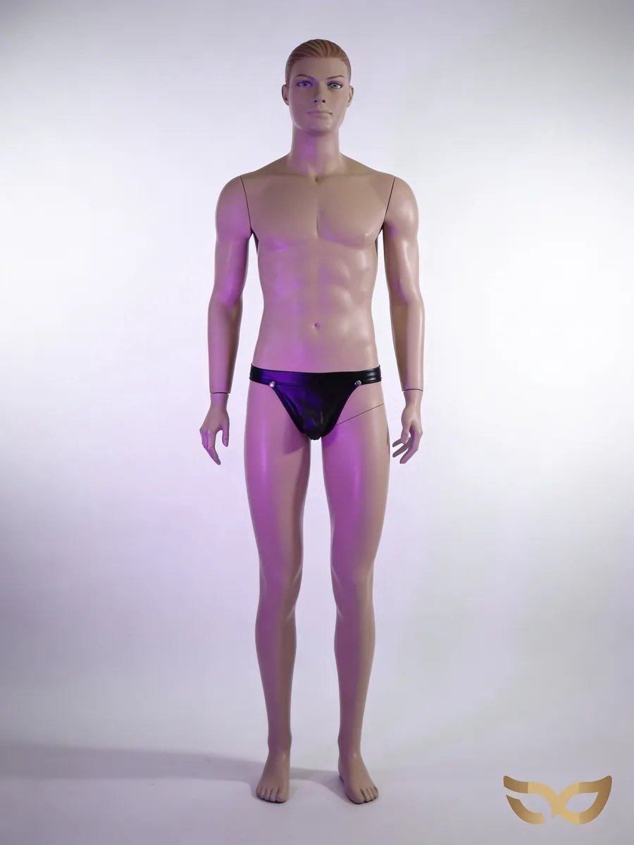 MySecretNL Latex Slip met geheime luikje - Jockstrap - Zwart - Maat L
