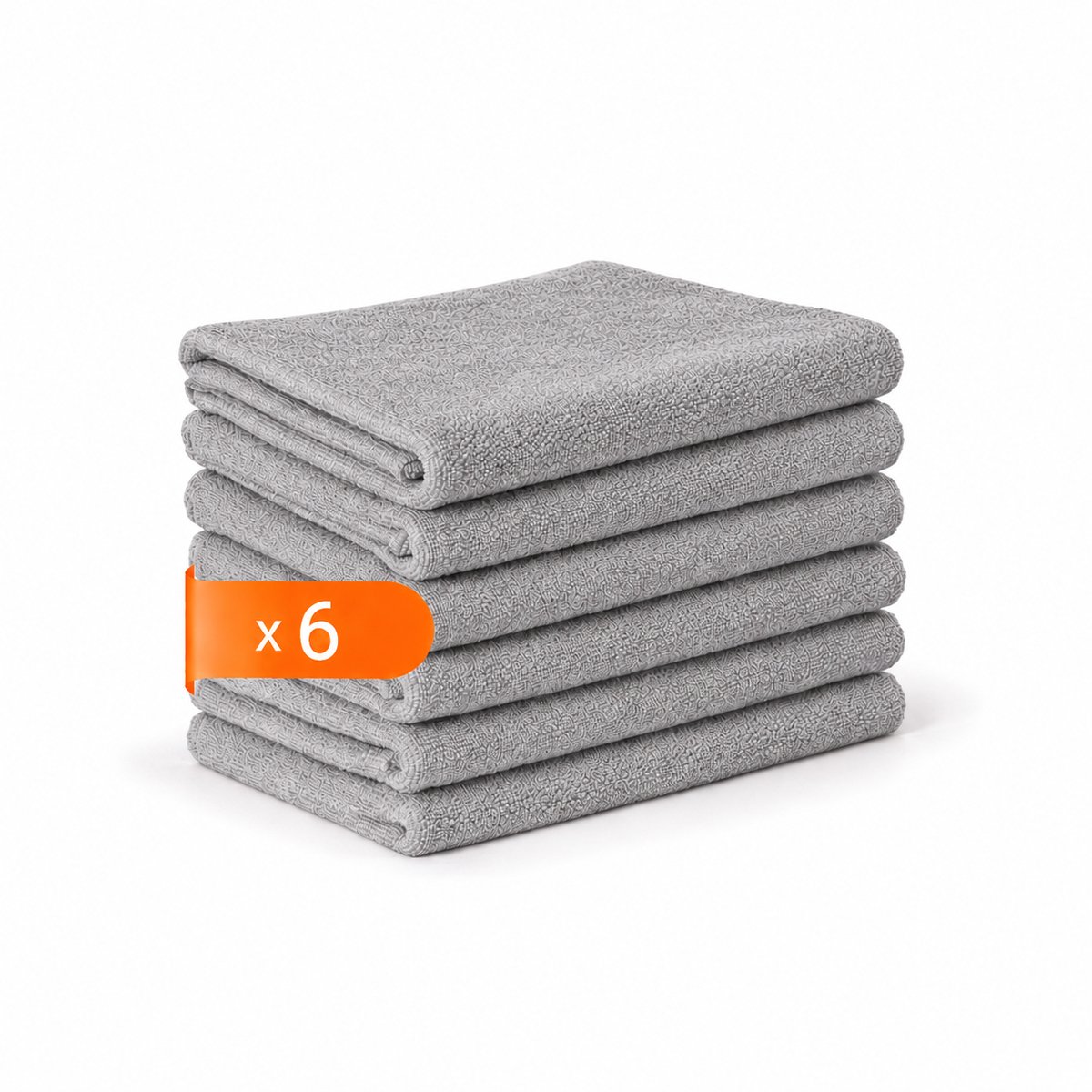 Tavas Harmonie Gastendoekjes 30x50 cm Grijs Set van 6 100% Katoen Gastenhanddoek Rechthoek Handdoek Keuken Hotelkwaliteit Gastendoek
