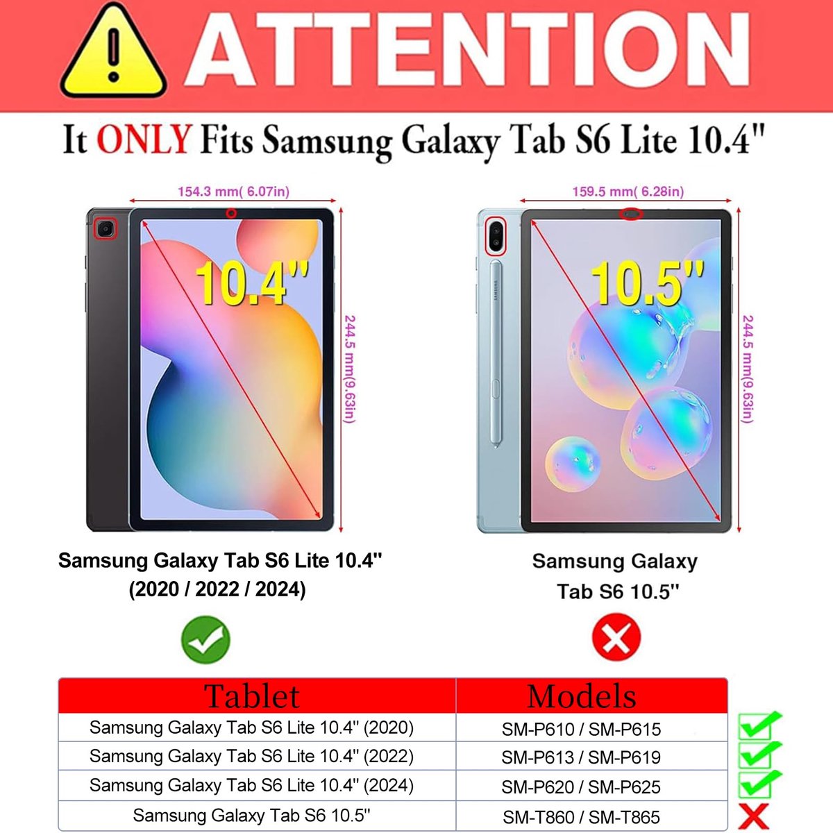 Kinderhoesje voor Samsung Galaxy Tab S6 Lite - Lichtgewicht en schokbestendig - Handvat en standaard - ShopVlot