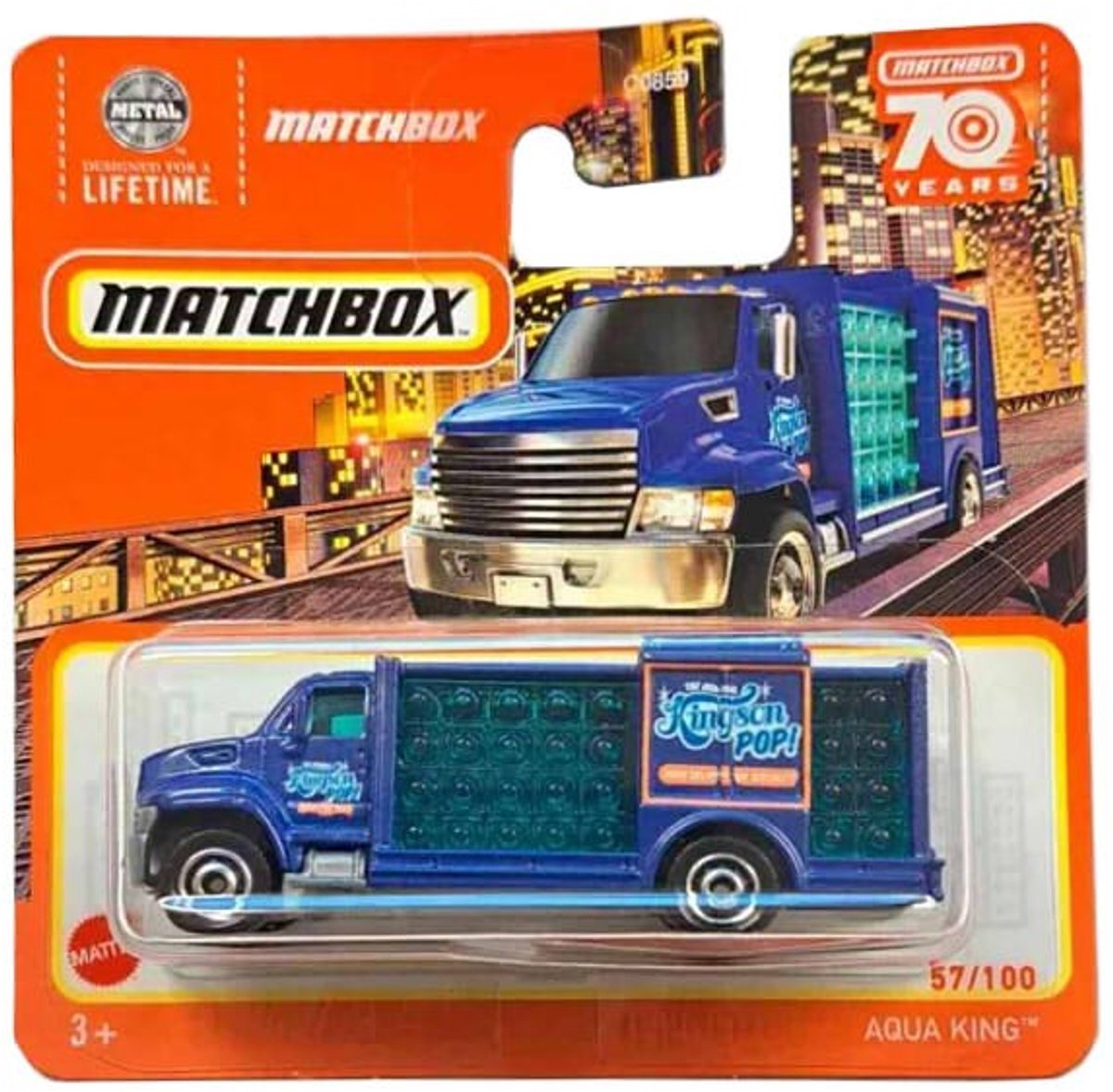 MATCHBOX AQUA KING KINGSON POP 57/100 1:64 (HLD02) SHORT CARD