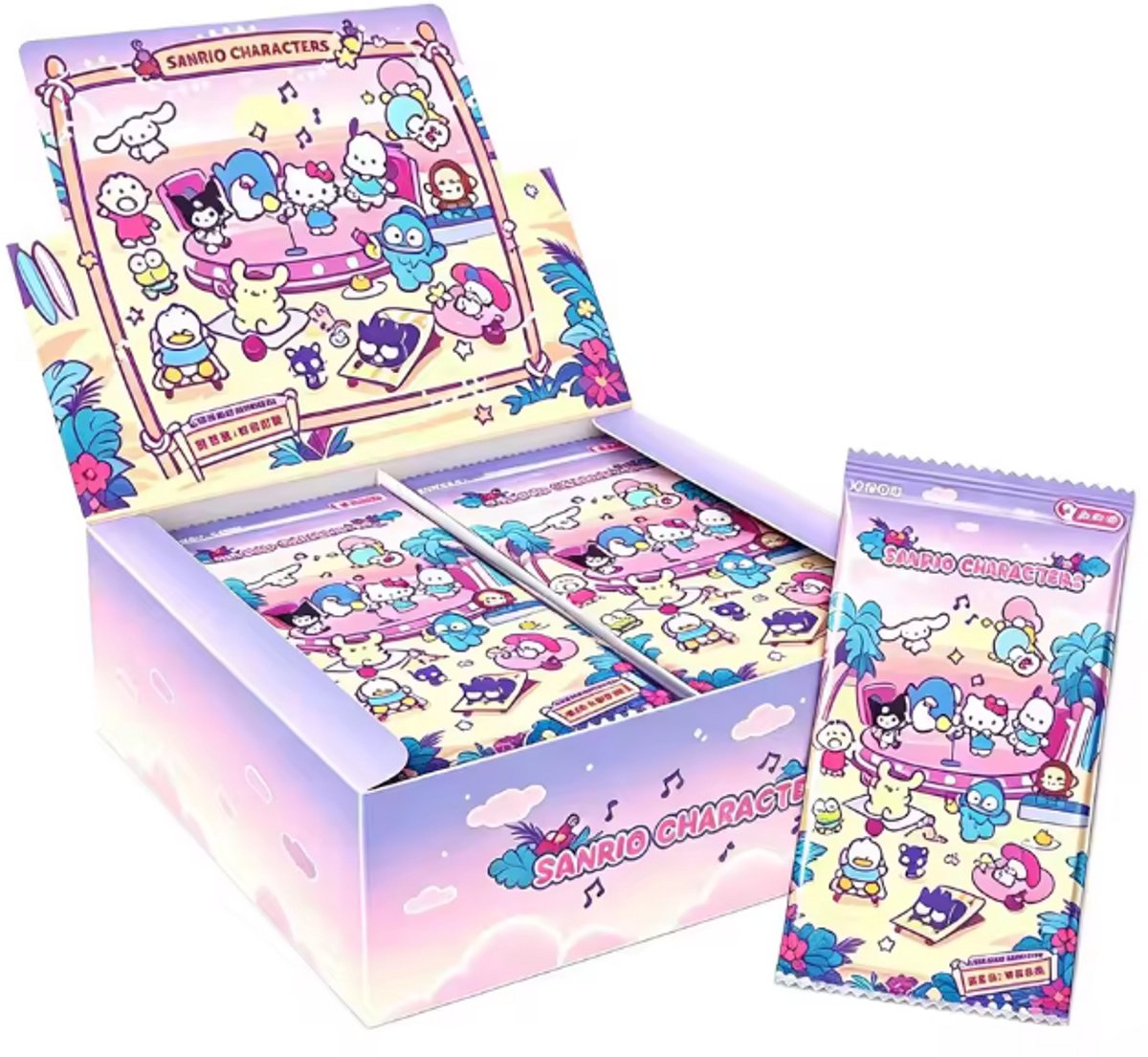 Kayou Hello Kitty, My Melody en Kuromi Sanrio Verzamelkaarten boosterbox met 30 pakjes 5 kaarten per pakje (Chinees)