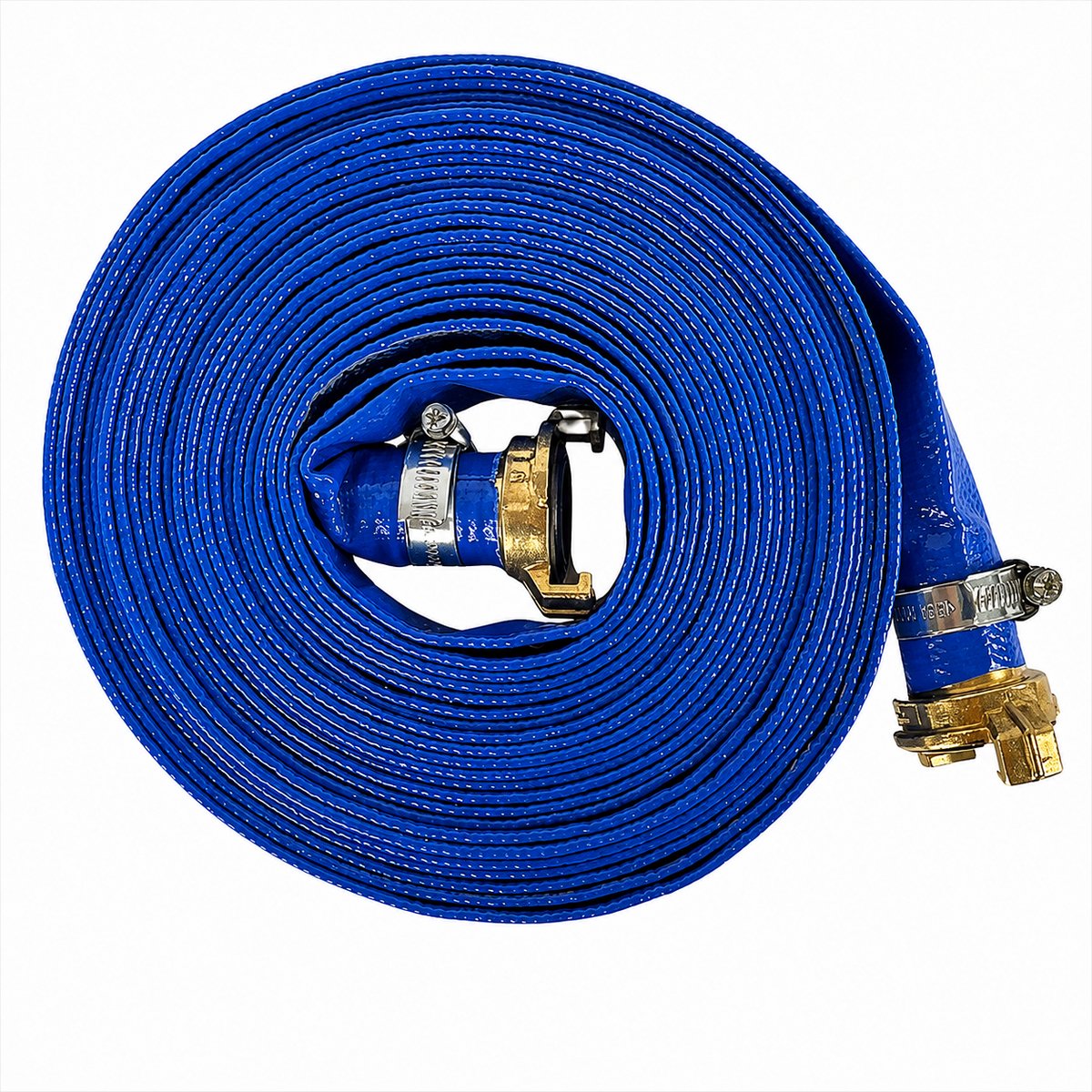 Deltaline plat oprolbare slang 3 bar, 32 mm, 5 meter met 2 geka koppelingen